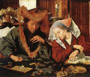 Marinus van Reymerswaele The Moneychanger and His Wife France oil painting reproduction